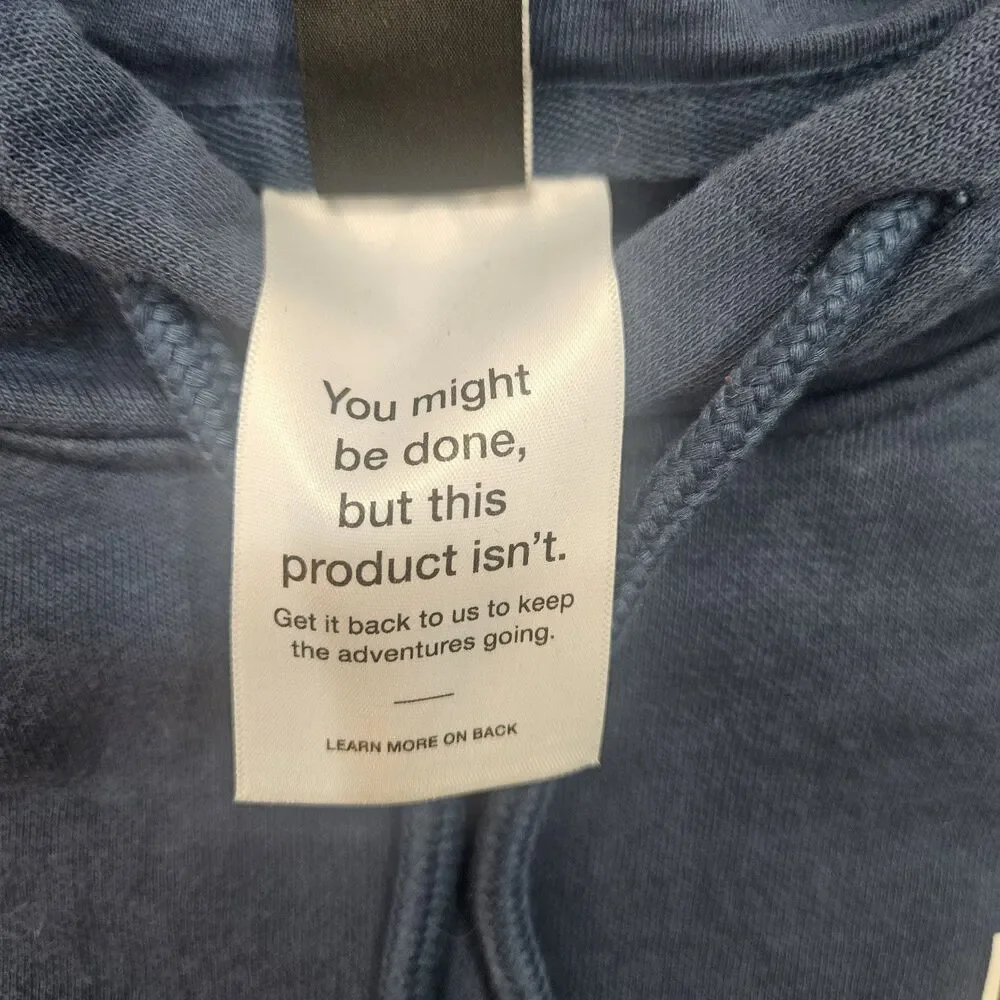The North Face Men's Blue Pullover‎ Hoodie Size M Medium Never Stop Exploring